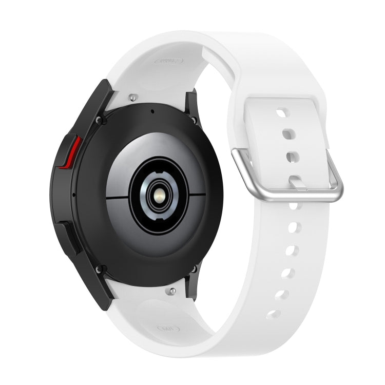 Cinturino di ricambio per cinturino con fibbia rotonda in silicone argento, Silver Round Buckle