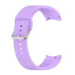 Cinturino di ricambio per cinturino con fibbia rotonda in silicone argento, Silver Round Buckle