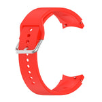 Cinturino di ricambio per cinturino con fibbia rotonda in silicone argento, Silver Round Buckle