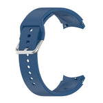 Cinturino di ricambio per cinturino con fibbia rotonda in silicone argento, Silver Round Buckle