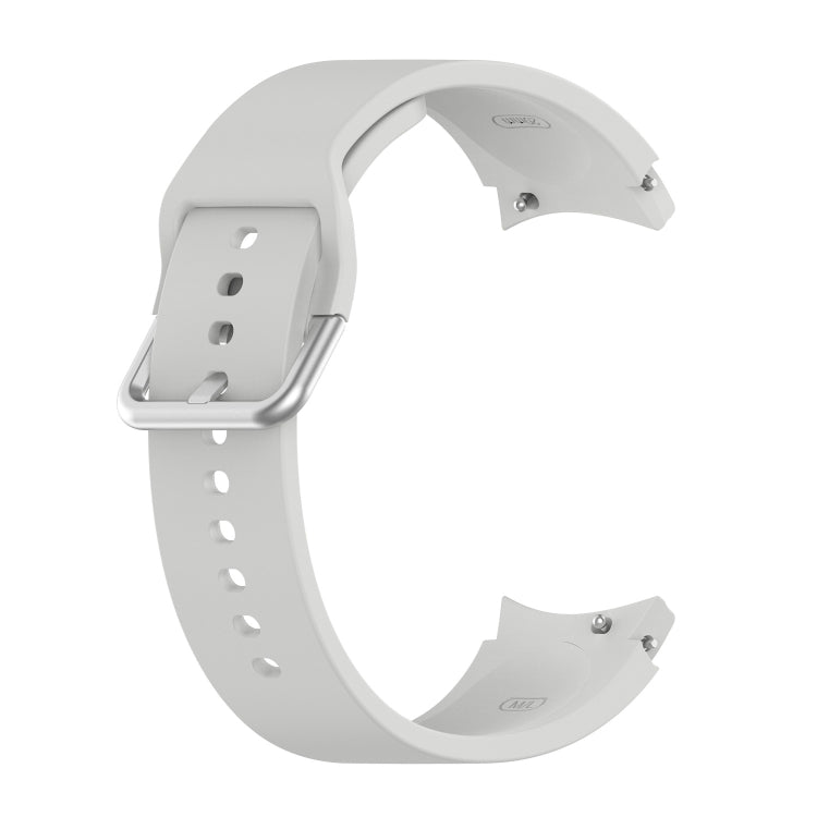 Cinturino di ricambio per cinturino con fibbia rotonda in silicone argento, Silver Round Buckle