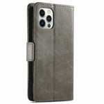 CustodiaNeo Business Custodia in pelle PU con doppia fibbia magnetica con giunzione orizzontale con supporto, slot per carte e portafoglio, For iPhone 13 Pro
