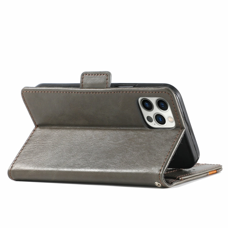 CustodiaNeo Business Custodia in pelle PU con doppia fibbia magnetica con giunzione orizzontale con supporto, slot per carte e portafoglio, For iPhone 13 Pro