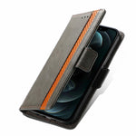 CustodiaNeo Business Custodia in pelle PU con doppia fibbia magnetica con giunzione orizzontale con supporto, slot per carte e portafoglio, For iPhone 13 Pro