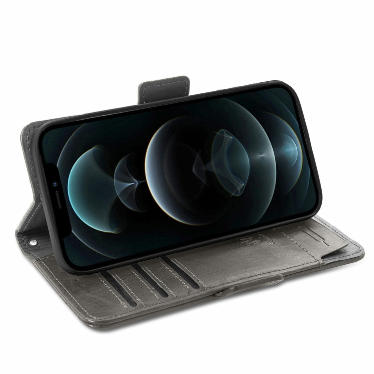 CustodiaNeo Business Custodia in pelle PU con doppia fibbia magnetica con giunzione orizzontale con supporto, slot per carte e portafoglio, For iPhone 13 Pro
