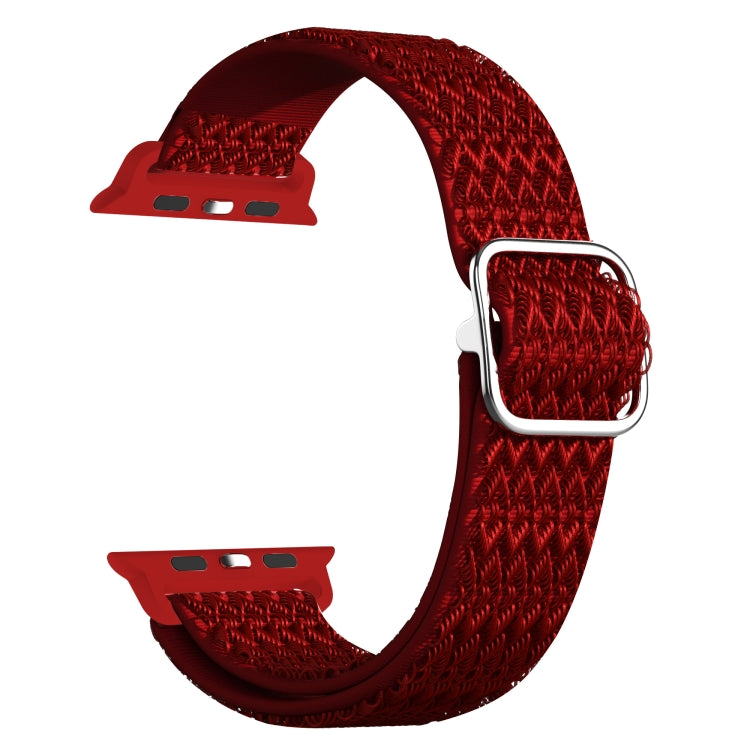 Cinturino elastico di ricambio con cinturino a trama rombica regolabile per la serie Apple Watch, 7 41mm / 6 & SE & 5 & 4 40mm / 3 & 2 & 1 38mm, 7 45mm / 6 & SE & 5 & 4 44mm / 3 & 2 & 1 42mm