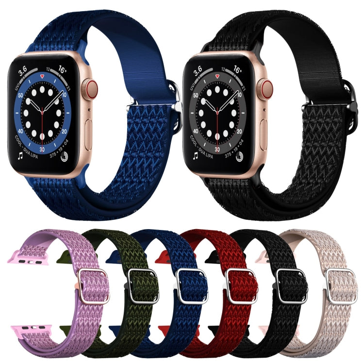 Cinturino elastico di ricambio con cinturino a trama rombica regolabile per la serie Apple Watch, 7 41mm / 6 & SE & 5 & 4 40mm / 3 & 2 & 1 38mm, 7 45mm / 6 & SE & 5 & 4 44mm / 3 & 2 & 1 42mm