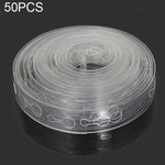 50 pezzi fai da te palloncini in lattice strumento di modellazione palloncino in plastica catena cravatta strumento manopola festa di compleanno decorazione di nozze forniture, lunghezza: 5 m, 50 PCS