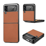 Custodia protettiva per PC sottile con motivo incrociato, For Samsung Galaxy Z Flip3 5G, For Samsung Galaxy Z Fold3 5G