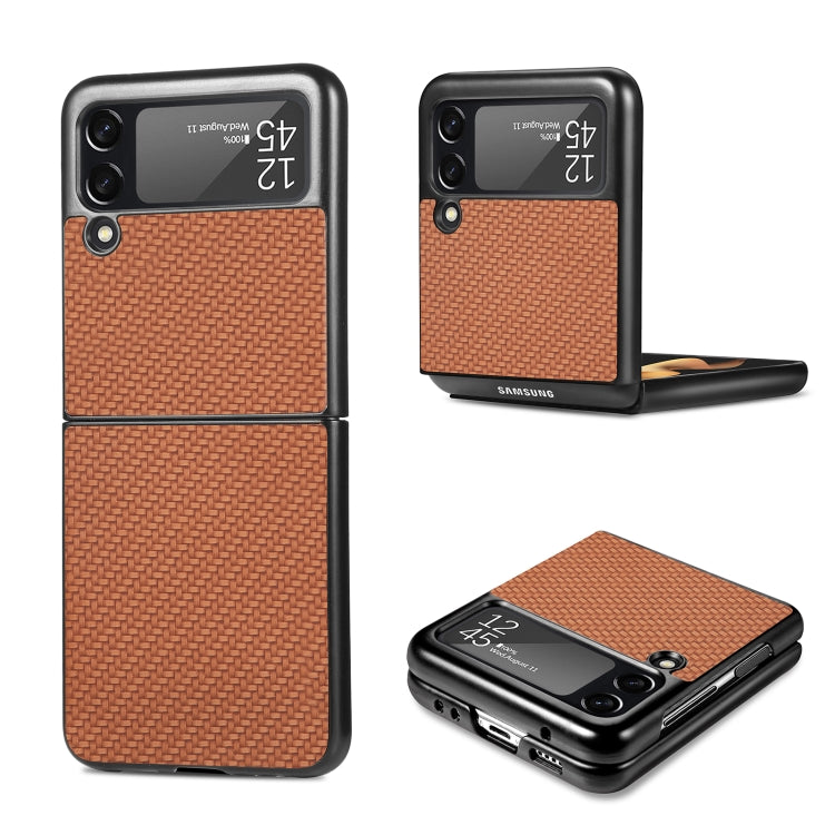 Custodia protettiva per PC sottile con motivo incrociato, For Samsung Galaxy Z Flip3 5G, For Samsung Galaxy Z Fold3 5G