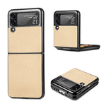 Custodia protettiva per PC sottile con motivo incrociato, For Samsung Galaxy Z Flip3 5G, For Samsung Galaxy Z Fold3 5G