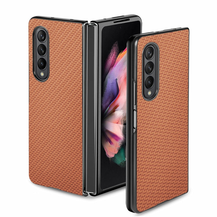 Custodia protettiva per PC sottile con motivo incrociato, For Samsung Galaxy Z Flip3 5G, For Samsung Galaxy Z Fold3 5G