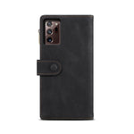 Custodia in pelle a ribalta orizzontale smerigliata retrò con supporto, slot per schede, portafoglio, tasca con cerniera e cordino, For Samsung Galaxy Note20 Ultra