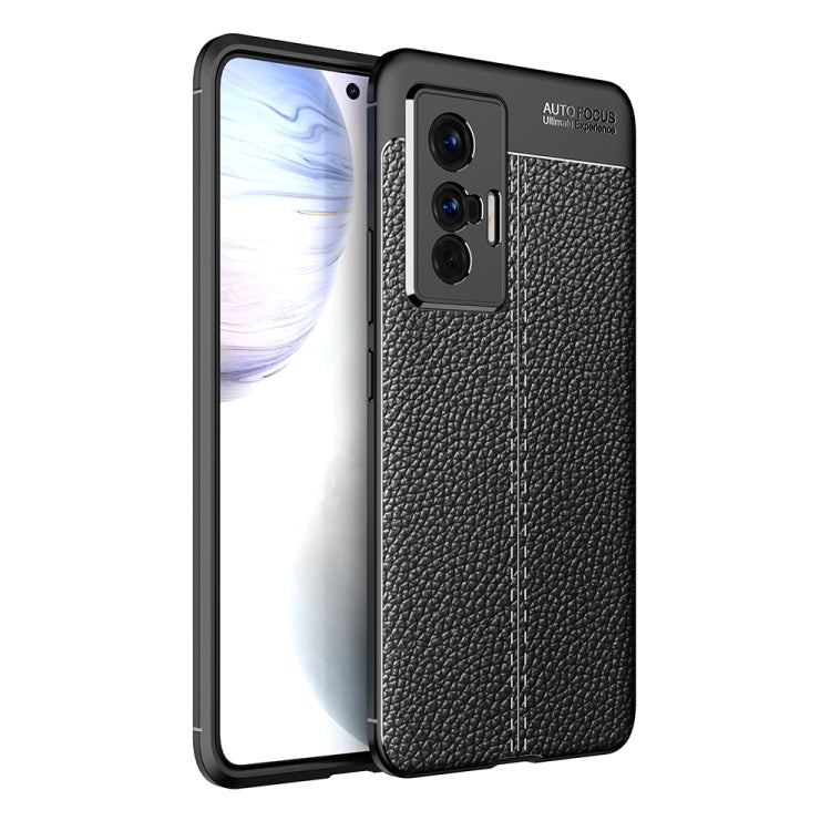 Custodia antiurto in TPU con texture Litchi, For vivo X70 Pro+, For vivo X70 Pro, For vivo X70