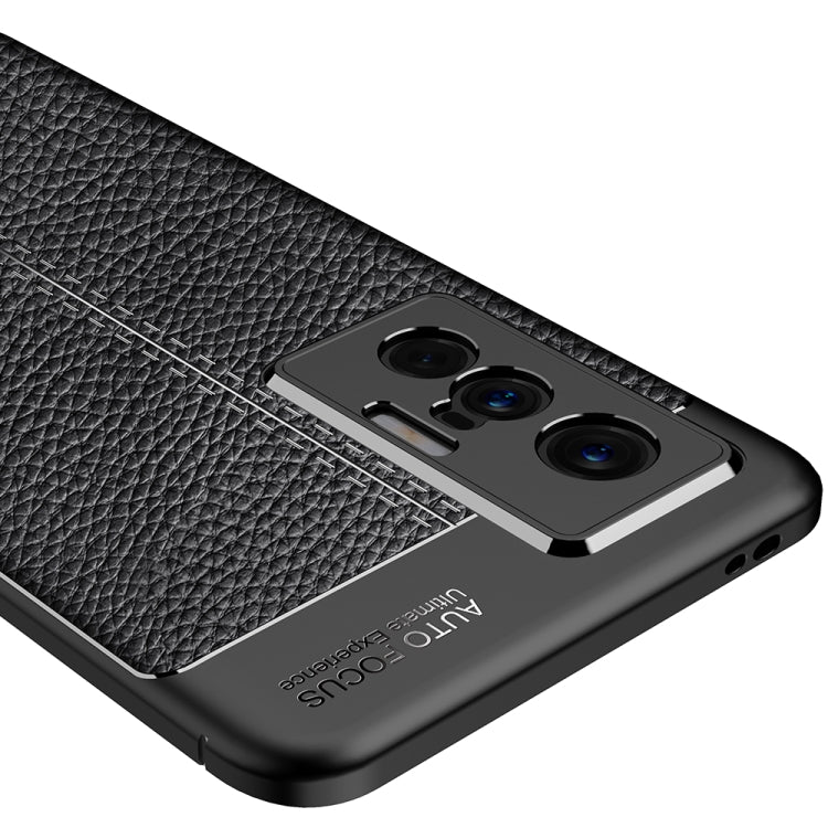 Custodia antiurto in TPU con texture Litchi, For vivo X70 Pro+, For vivo X70 Pro, For vivo X70
