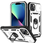 Cover per fotocamera scorrevole Custodia protettiva in TPU + PC con supporto girevole a 360 gradi e slot per schede, For iPhone 13 mini, For iPhone 13, For iPhone 13 Pro, For iPhone 13 Pro Max