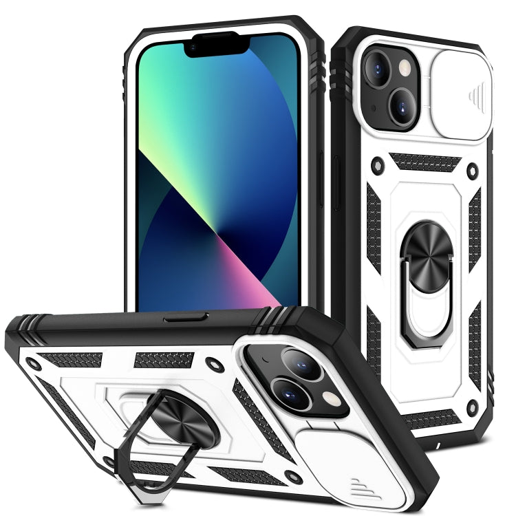 Cover per fotocamera scorrevole Custodia protettiva in TPU + PC con supporto girevole a 360 gradi e slot per schede, For iPhone 13 mini, For iPhone 13, For iPhone 13 Pro, For iPhone 13 Pro Max
