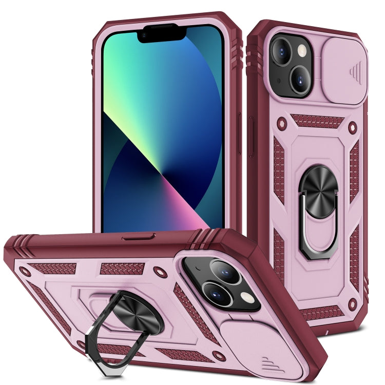 Cover per fotocamera scorrevole Custodia protettiva in TPU + PC con supporto girevole a 360 gradi e slot per schede, For iPhone 13 mini, For iPhone 13, For iPhone 13 Pro, For iPhone 13 Pro Max