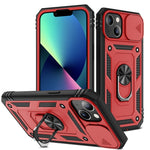 Cover per fotocamera scorrevole Custodia protettiva in TPU + PC con supporto girevole a 360 gradi e slot per schede, For iPhone 13 mini, For iPhone 13, For iPhone 13 Pro, For iPhone 13 Pro Max