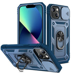 Cover per fotocamera scorrevole Custodia protettiva in TPU + PC con supporto girevole a 360 gradi e slot per schede, For iPhone 13 mini, For iPhone 13, For iPhone 13 Pro, For iPhone 13 Pro Max