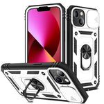 Cover per fotocamera scorrevole Custodia protettiva in TPU + PC con supporto girevole a 360 gradi e slot per schede, For iPhone 13 mini, For iPhone 13, For iPhone 13 Pro, For iPhone 13 Pro Max