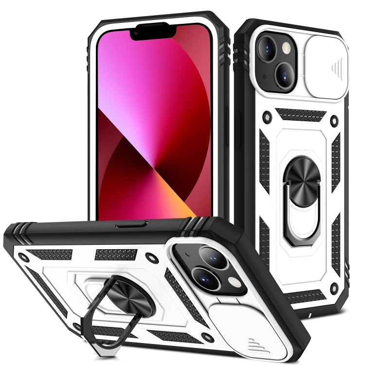 Cover per fotocamera scorrevole Custodia protettiva in TPU + PC con supporto girevole a 360 gradi e slot per schede, For iPhone 13 mini, For iPhone 13, For iPhone 13 Pro, For iPhone 13 Pro Max