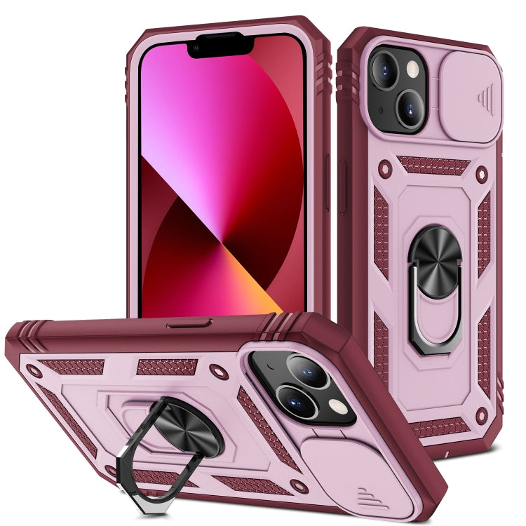 Cover per fotocamera scorrevole Custodia protettiva in TPU + PC con supporto girevole a 360 gradi e slot per schede, For iPhone 13 mini, For iPhone 13, For iPhone 13 Pro, For iPhone 13 Pro Max