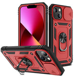 Cover per fotocamera scorrevole Custodia protettiva in TPU + PC con supporto girevole a 360 gradi e slot per schede, For iPhone 13 mini, For iPhone 13, For iPhone 13 Pro, For iPhone 13 Pro Max