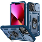 Cover per fotocamera scorrevole Custodia protettiva in TPU + PC con supporto girevole a 360 gradi e slot per schede, For iPhone 13 mini, For iPhone 13, For iPhone 13 Pro, For iPhone 13 Pro Max