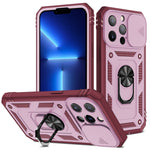 Cover per fotocamera scorrevole Custodia protettiva in TPU + PC con supporto girevole a 360 gradi e slot per schede, For iPhone 13 mini, For iPhone 13, For iPhone 13 Pro, For iPhone 13 Pro Max