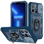 Cover per fotocamera scorrevole Custodia protettiva in TPU + PC con supporto girevole a 360 gradi e slot per schede, For iPhone 13 mini, For iPhone 13, For iPhone 13 Pro, For iPhone 13 Pro Max