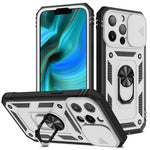 Cover per fotocamera scorrevole Custodia protettiva in TPU + PC con supporto girevole a 360 gradi e slot per schede, For iPhone 13 mini, For iPhone 13, For iPhone 13 Pro, For iPhone 13 Pro Max