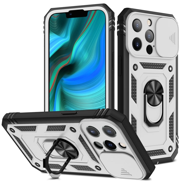 Cover per fotocamera scorrevole Custodia protettiva in TPU + PC con supporto girevole a 360 gradi e slot per schede, For iPhone 13 mini, For iPhone 13, For iPhone 13 Pro, For iPhone 13 Pro Max