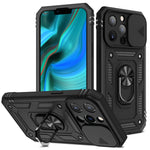 Cover per fotocamera scorrevole Custodia protettiva in TPU + PC con supporto girevole a 360 gradi e slot per schede, For iPhone 13 mini, For iPhone 13, For iPhone 13 Pro, For iPhone 13 Pro Max
