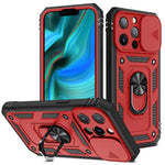 Cover per fotocamera scorrevole Custodia protettiva in TPU + PC con supporto girevole a 360 gradi e slot per schede, For iPhone 13 mini, For iPhone 13, For iPhone 13 Pro, For iPhone 13 Pro Max
