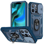 Cover per fotocamera scorrevole Custodia protettiva in TPU + PC con supporto girevole a 360 gradi e slot per schede, For iPhone 13 mini, For iPhone 13, For iPhone 13 Pro, For iPhone 13 Pro Max