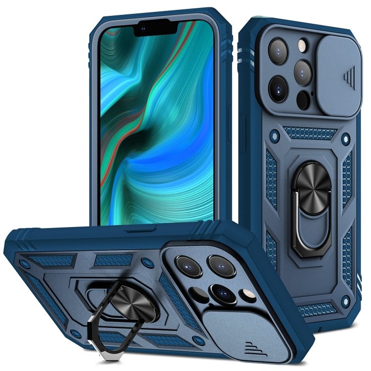Cover per fotocamera scorrevole Custodia protettiva in TPU + PC con supporto girevole a 360 gradi e slot per schede, For iPhone 13 mini, For iPhone 13, For iPhone 13 Pro, For iPhone 13 Pro Max