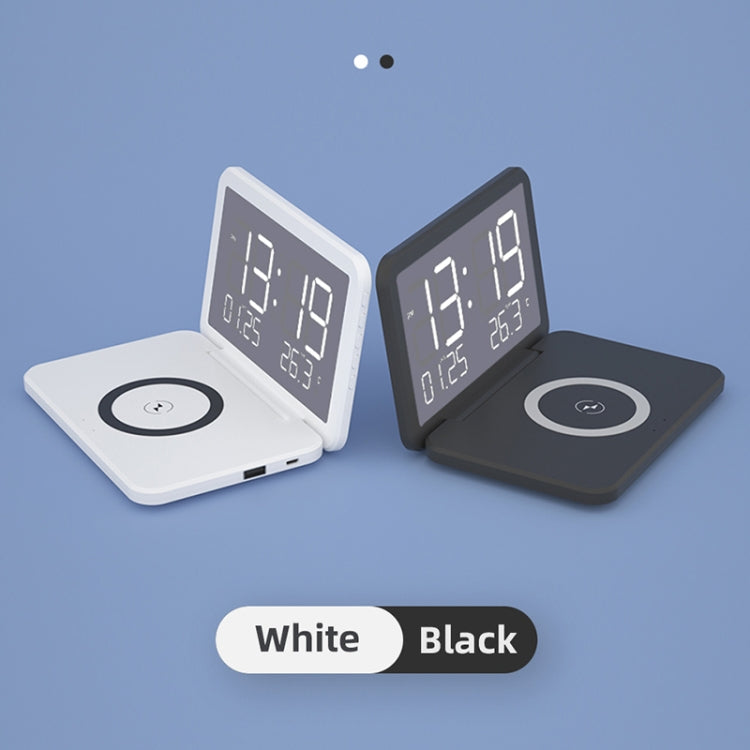 Caricabatterie wireless pieghevole 15W con calendario e sveglia