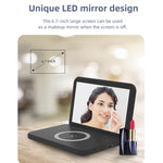 Caricabatterie wireless pieghevole 15W con calendario e sveglia