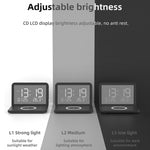 Caricabatterie wireless pieghevole 15W con calendario e sveglia