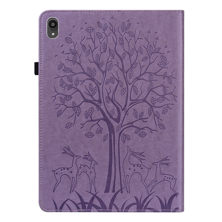 Custodia in pelle PU a vibrazione orizzontale con stampa pressata con motivo ad albero e cervo con supporto e slot per schede, For Lenovo Tab P11 2020 / P11 Plus 2021, For Lenovo Tab M10 HD Gen 2, For Samsung Galaxy Tab A 10.1 2019                     ...