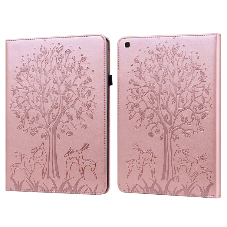 Custodia in pelle PU a vibrazione orizzontale con stampa pressata con motivo ad albero e cervo con supporto e slot per schede, For Lenovo Tab P11 2020 / P11 Plus 2021, For Lenovo Tab M10 HD Gen 2, For Samsung Galaxy Tab A 10.1 2019                     ...