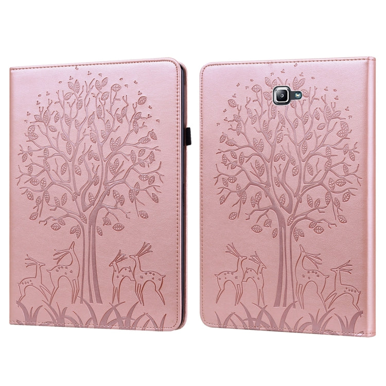 Custodia in pelle PU a vibrazione orizzontale con stampa pressata con motivo ad albero e cervo con supporto e slot per schede, For Lenovo Tab P11 2020 / P11 Plus 2021, For Lenovo Tab M10 HD Gen 2, For Samsung Galaxy Tab A 10.1 2019                     ...