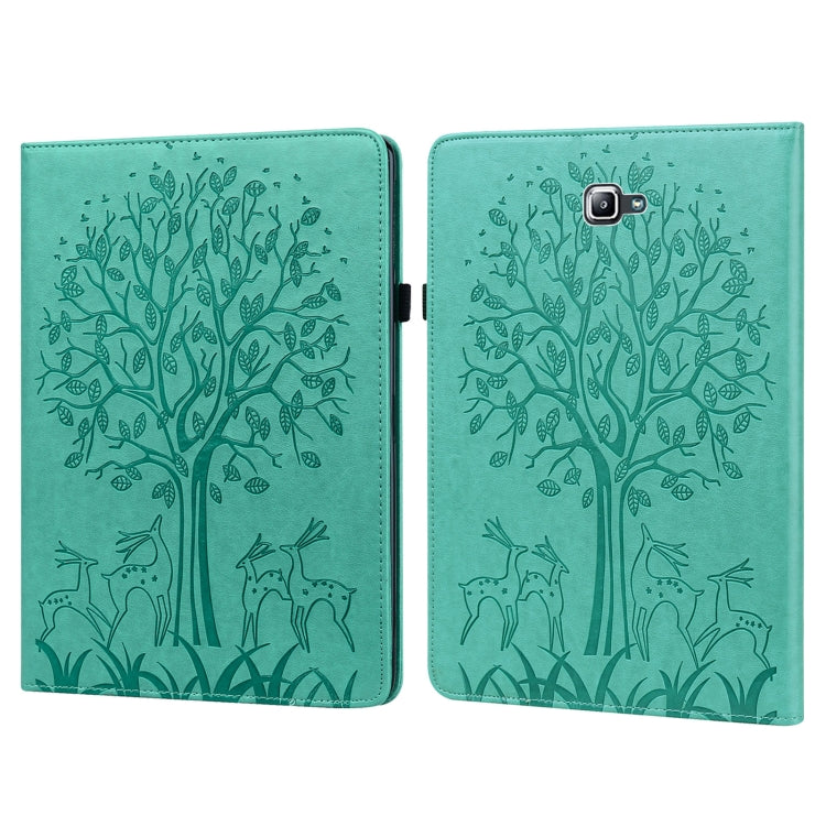 Custodia in pelle PU a vibrazione orizzontale con stampa pressata con motivo ad albero e cervo con supporto e slot per schede, For Lenovo Tab P11 2020 / P11 Plus 2021, For Lenovo Tab M10 HD Gen 2, For Samsung Galaxy Tab A 10.1 2019                     ...