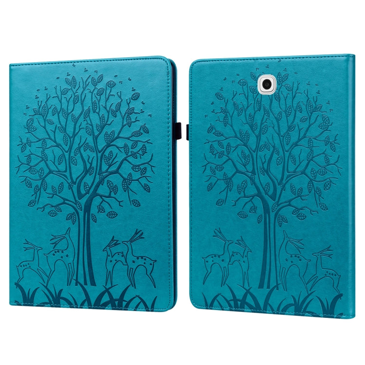 Custodia in pelle PU a vibrazione orizzontale con stampa pressata con motivo ad albero e cervo con supporto e slot per schede, For Samsung Galaxy Tab S2 9.7, For Samsung Galaxy Tab A 8.0 2019, For Samsung Galaxy Tab S8 / Galaxy Tab S7 SM-T870          ...