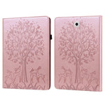 Custodia in pelle PU a vibrazione orizzontale con stampa pressata con motivo ad albero e cervo con supporto e slot per schede, For Samsung Galaxy Tab S2 9.7, For Samsung Galaxy Tab A 8.0 2019, For Samsung Galaxy Tab S8 / Galaxy Tab S7 SM-T870          ...