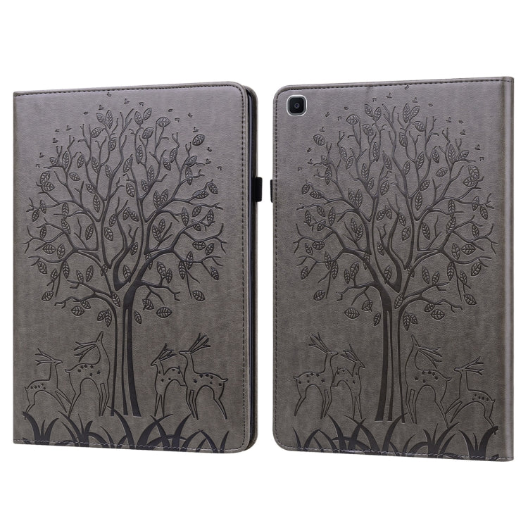 Custodia in pelle PU a vibrazione orizzontale con stampa pressata con motivo ad albero e cervo con supporto e slot per schede, For Samsung Galaxy Tab S2 9.7, For Samsung Galaxy Tab A 8.0 2019, For Samsung Galaxy Tab S8 / Galaxy Tab S7 SM-T870          ...