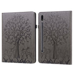 Custodia in pelle PU a vibrazione orizzontale con stampa pressata con motivo ad albero e cervo con supporto e slot per schede, For Samsung Galaxy Tab S2 9.7, For Samsung Galaxy Tab A 8.0 2019, For Samsung Galaxy Tab S8 / Galaxy Tab S7 SM-T870          ...