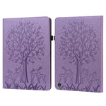 Custodia in pelle PU a vibrazione orizzontale con stampa pressata con motivo ad albero e cervo con supporto e slot per schede, For Samsung Galaxy Tab S2 9.7, For Samsung Galaxy Tab A 8.0 2019, For Samsung Galaxy Tab S8 / Galaxy Tab S7 SM-T870          ...
