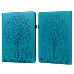 Custodia in pelle PU a vibrazione orizzontale con stampa pressata con motivo ad albero e cervo con supporto e slot per schede, For Samsung Galaxy Tab S2 9.7, For Samsung Galaxy Tab A 8.0 2019, For Samsung Galaxy Tab S8 / Galaxy Tab S7 SM-T870          ...